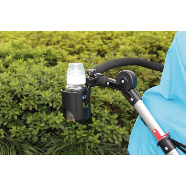 Picture of NO44- BLACK- 3485-STROLLER CUP HOLDER-EASILY ATTACHES TO MOS